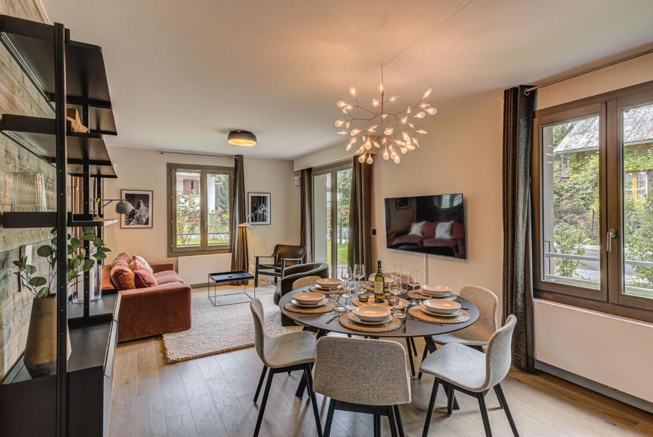 White Pearl A05 Modern Apartment Chamonix Alpes Travel Sleeps 4 To 6 Bagian luar foto